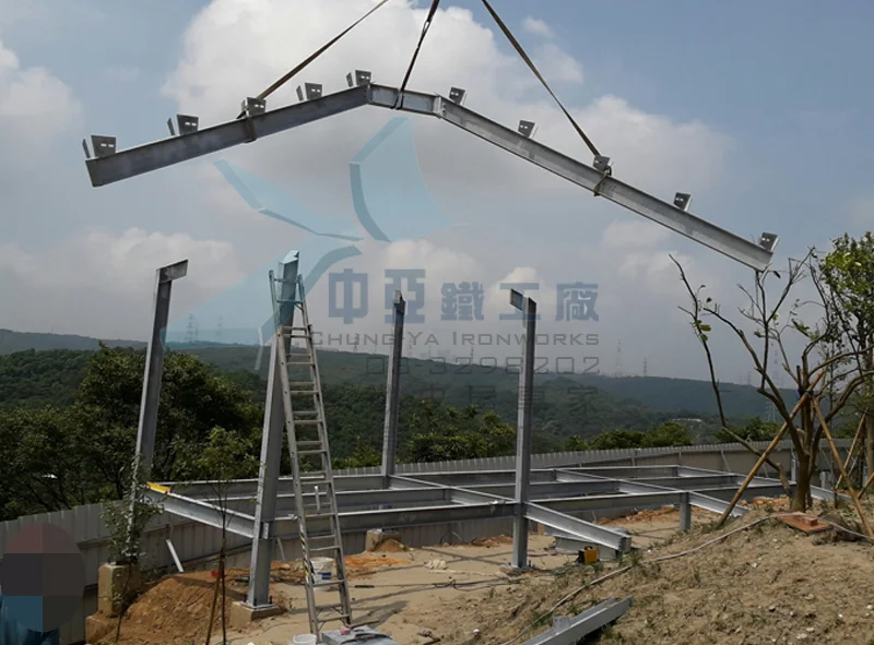 桃園龜山私人涼亭平台工程｜鍍鋅 H 型鋼涼亭結合南方松休憩平台 - 施工前