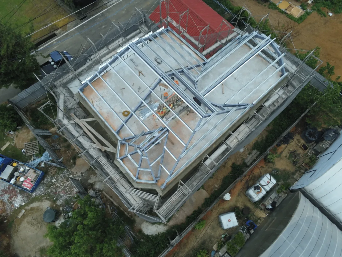 桃園頂樓加蓋特殊造型鋼構工程