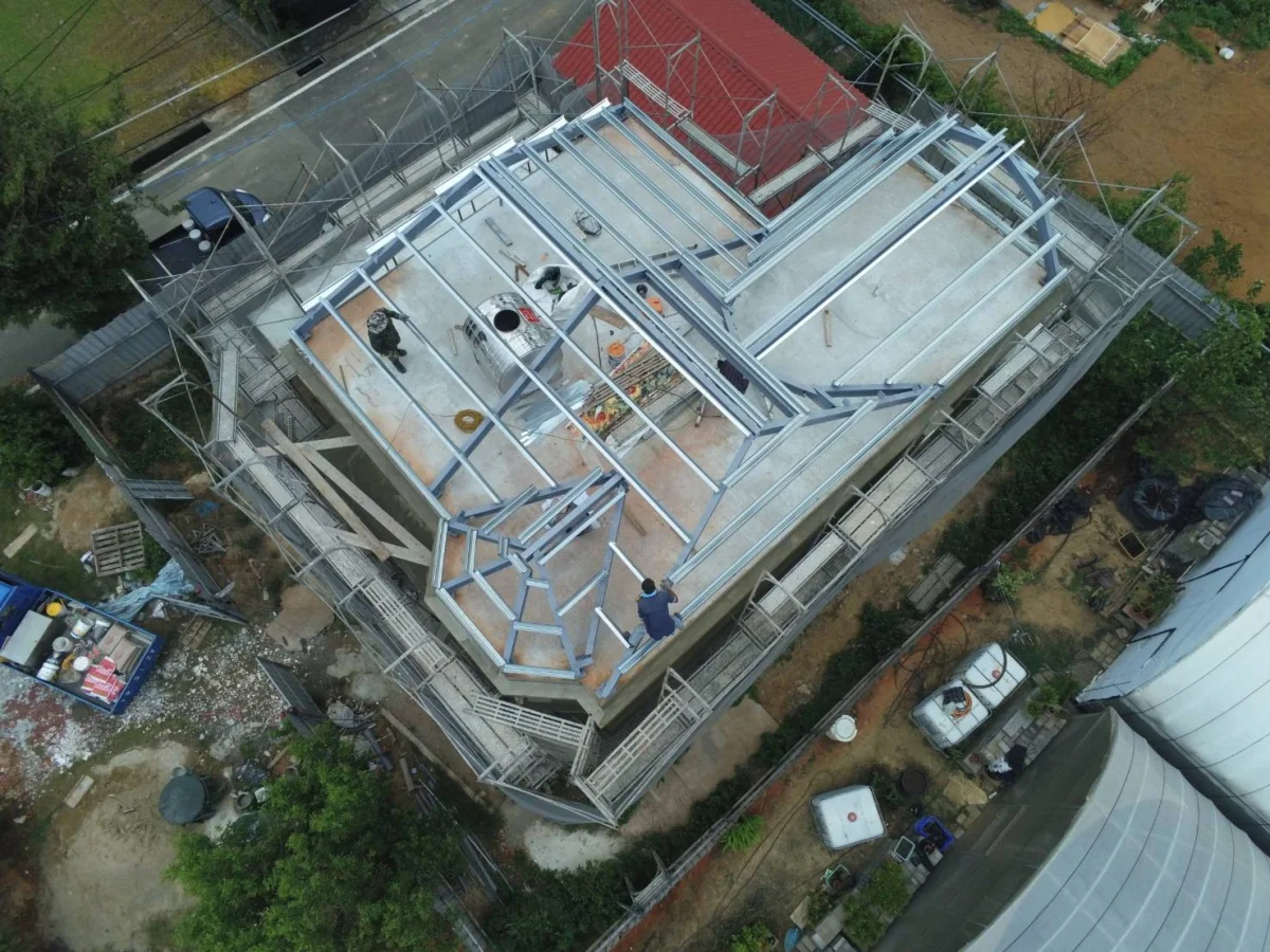 桃園頂樓加蓋特殊造型鋼構工程