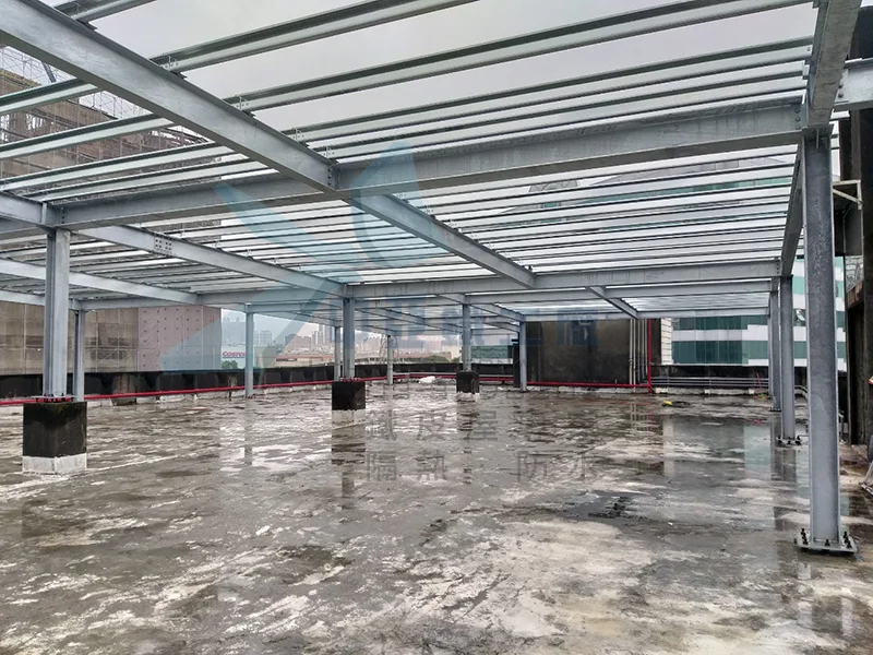 中亞鐵工廠專業施工-工廠頂樓高架化太陽能H型鋼骨架搭建