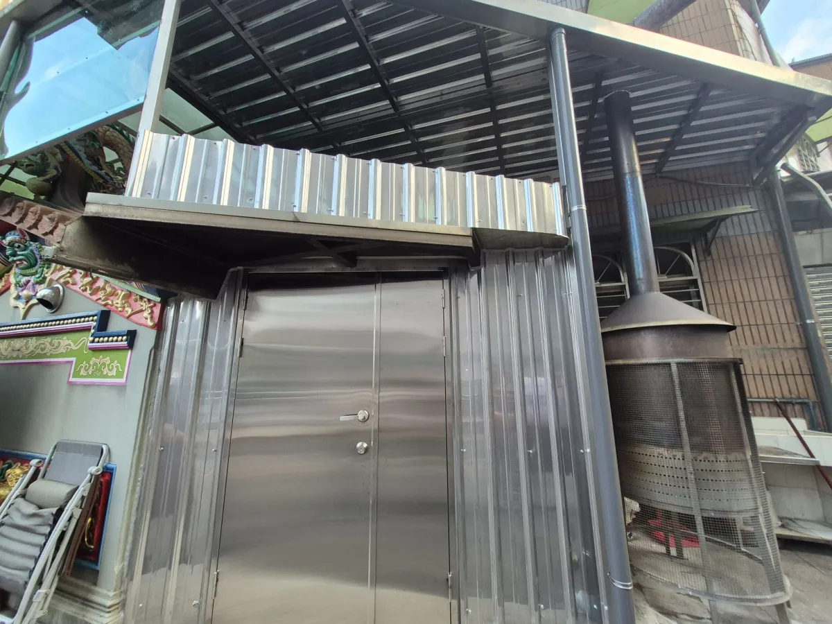 桃園龜山土地公廟儲藏室增建｜不鏽鋼浪板鋼構工程