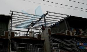 頂樓增建工程 中亞鐵工廠 鐵皮屋 鐵皮屋加蓋 Tekla Structures3D