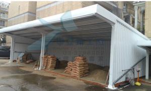 中亞鐵工廠 遮雨棚 雨遮 鋼構工程 